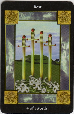 Picture of the 4 of Swords Card