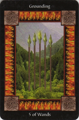 Picture of the 5 of Wands Card
