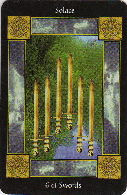 Picture of the 6 of Swords Card