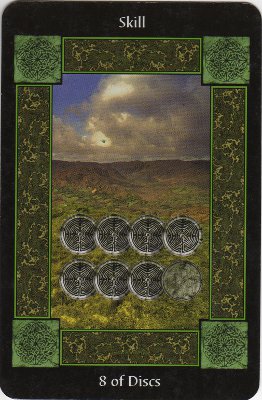 Picture of the 8 of Disks Card