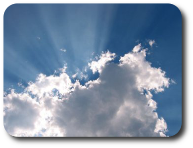 Light breaking 
						through the clouds - symbolising healing light breaking through the difficult times.